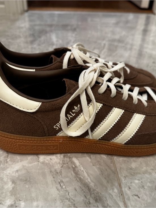 adidas Shoes - Adidas Brown Samba Casual Sneakers with Cream Stripes